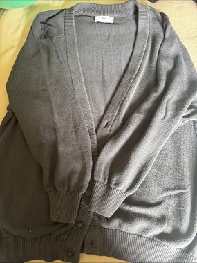 TNA Women's Gray V-Neck Button-Up Cardigan